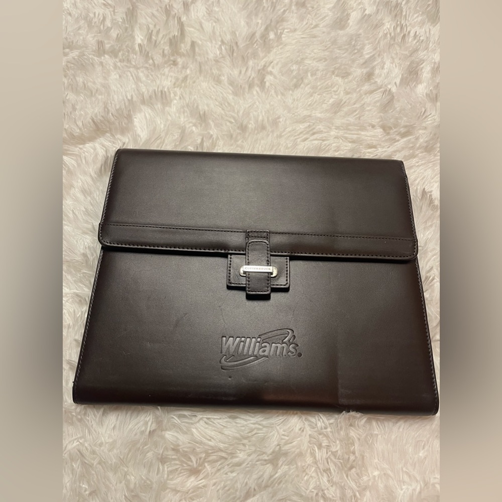 Cutter & Buck Leather Padfolio Stationary Embossed Logo Names